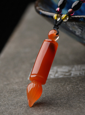 男女红水晶文昌笔吊坠挂件