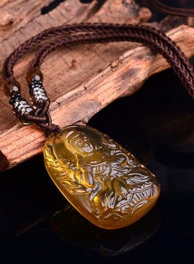 本命佛生肖守护神证书天然黄水晶