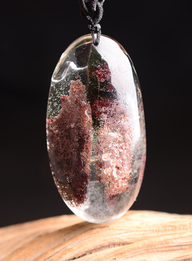 天然水晶绿幽灵朱砂钟馗