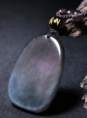 宫妃 蓝眼冰种黑曜石文殊菩萨本命佛 生肖属兔守护神男女 附证书