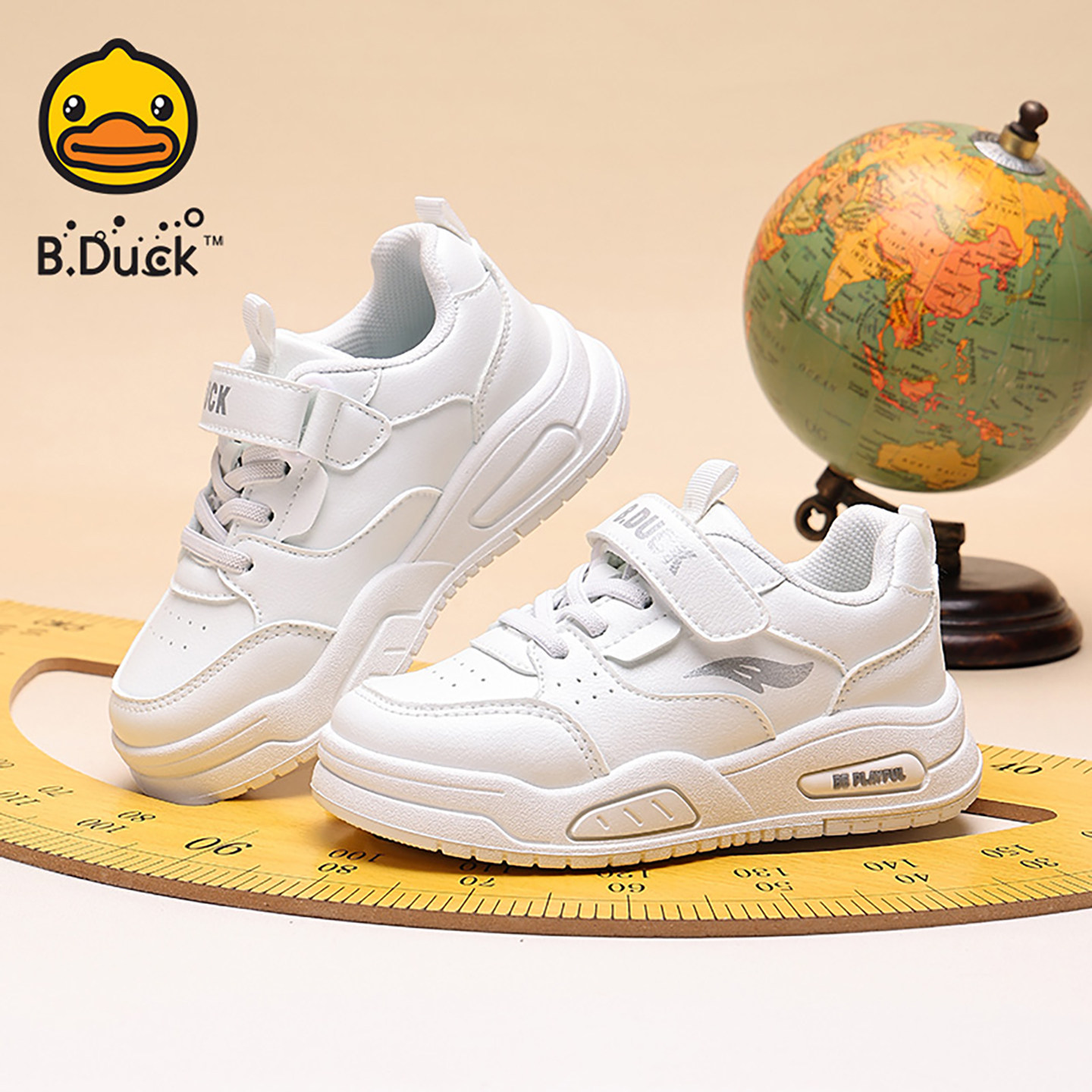 B.Duck小黄鸭童鞋男童运动鞋小白鞋2025秋季新款休闲软底儿童板鞋,淘宝优惠券,粉丝福利购,淘宝优惠卷