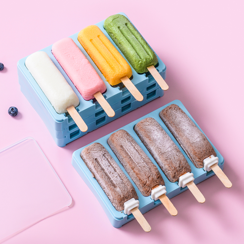 雪糕冰糕冰棍食品级模具儿童可爱家用做冻冰棒冰淇淋自制分格磨具