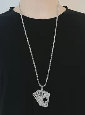 个性潮流卫衣项链时尚吊坠毛衣链