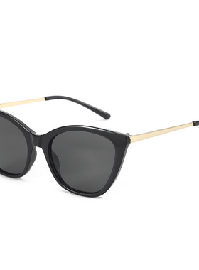 欧美甜酷辣妹猫眼太阳镜2026新款复古墨镜摩登女士素颜太阳眼镜潮