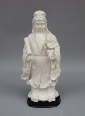 陶瓷福星禄星寿星摆件装饰礼品佛像福禄寿三星白瓷乔迁白瓷摆件z8