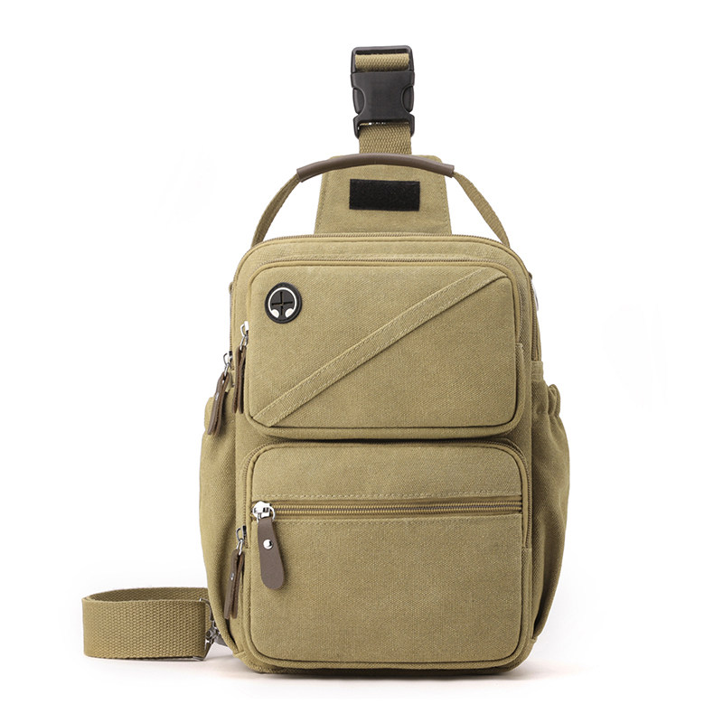 帆布包防水耐磨男士户外小背包多功能单肩斜挎包多用运动骑行胸包,淘宝优惠券,粉丝福利购,淘宝优惠卷