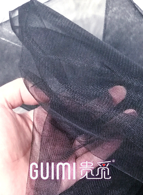 摄影样片黑色硬纱万圣节造型头纱