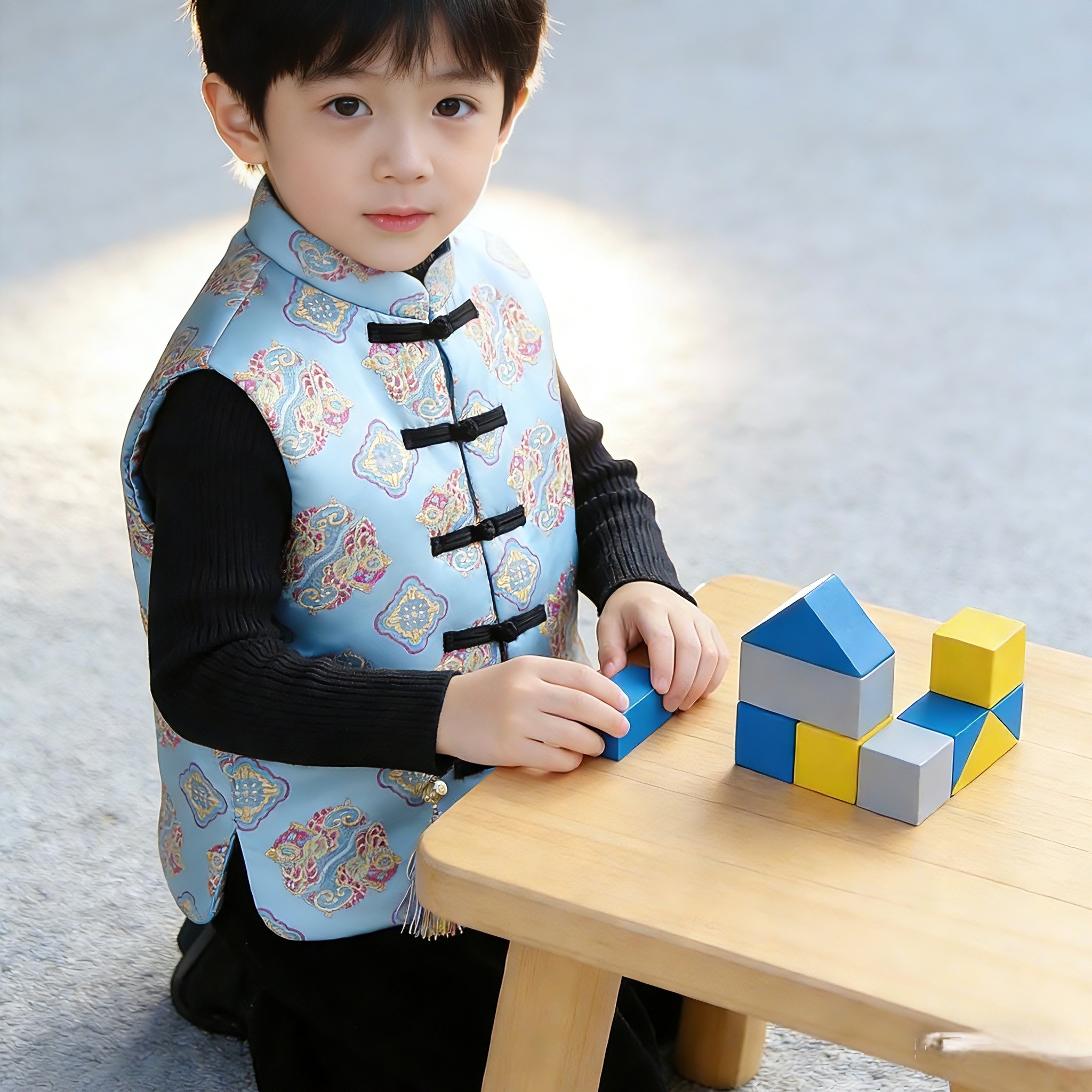 男童拜年服红色喜庆过新年衣服儿童汉服新中式唐装小少爷袄片,淘宝优惠券,粉丝福利购,淘宝优惠卷