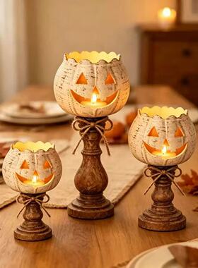 HalloweenPumpkinCandleHolder