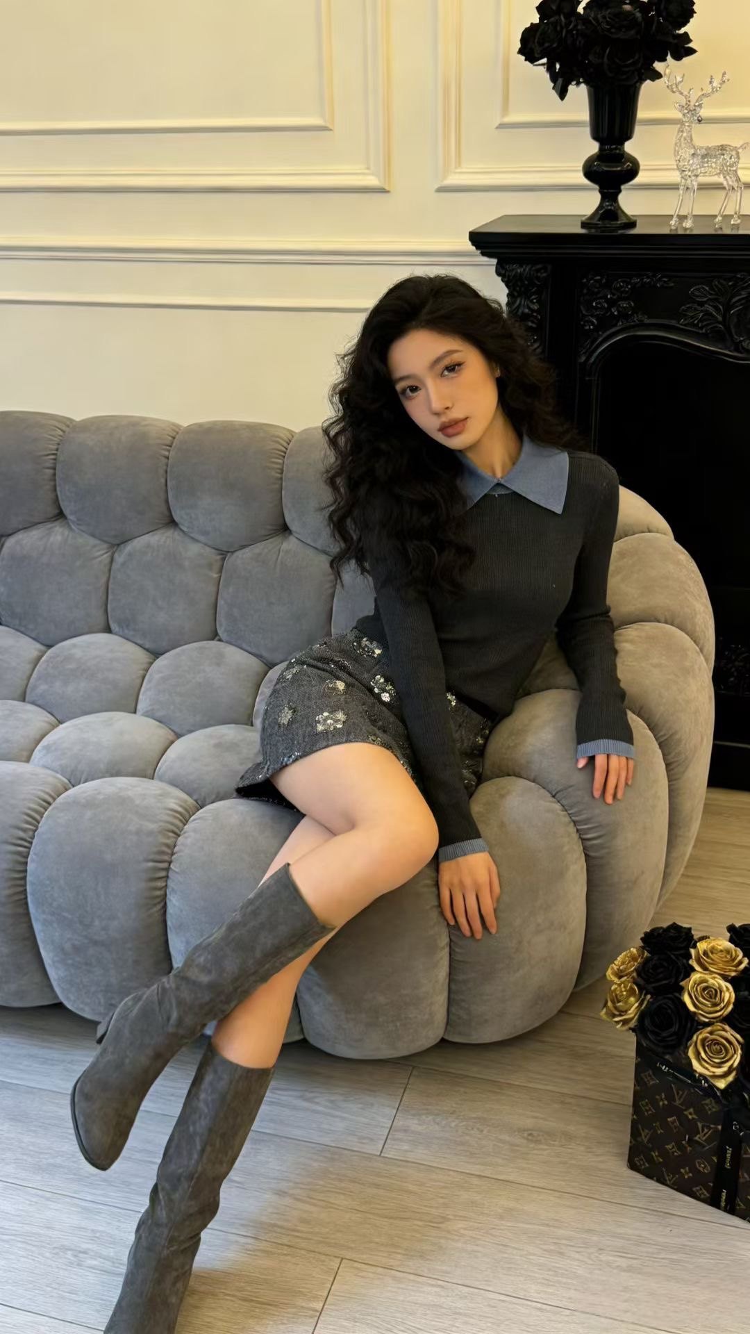 【现货】26春季新款polo领撞色针织衫上衣,淘宝优惠券,粉丝福利购,淘宝优惠卷