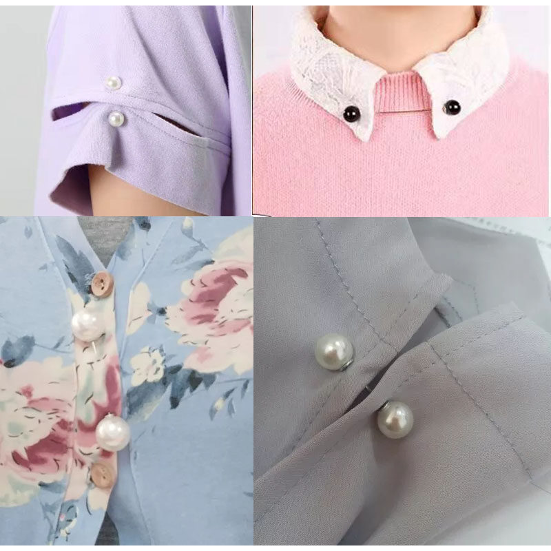 黑白色珍珠一字插针防走光收腰胸针套装毛衣开衫别针衬衫固定领针,淘宝优惠券,粉丝福利购,淘宝优惠卷