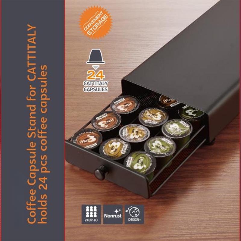 全新款咖啡胶囊抽屉架Dolce Gusto/Lavazza/nespresso18-24粒 - 图0