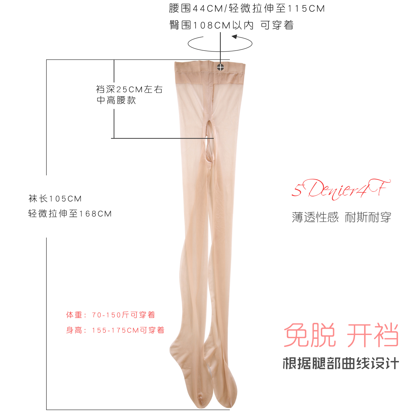 免脱开裆带脚型连裤袜T裆性感中腰超薄夏季脚尖全透明隐形丝袜女,淘宝优惠券,粉丝福利购,淘宝优惠卷
