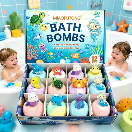 Ocean toy bath salt ball set, bathing 海洋玩具浴盐球套盒 - 图1