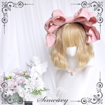 Siwanjia-Lolita classic sweet wool curly golden short curly hair universal cute hair short hair-Yunzai