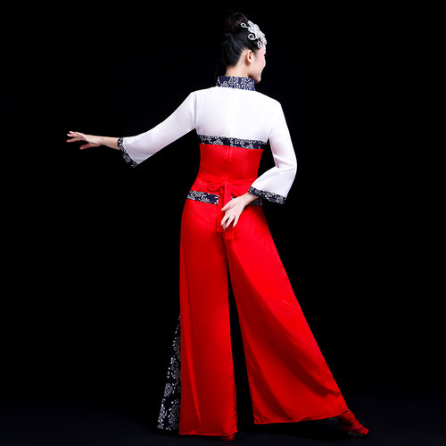 东北大秧歌服新款手绢舞蹈服装广场舞采茶女演出服套装二人转表演 - 图3