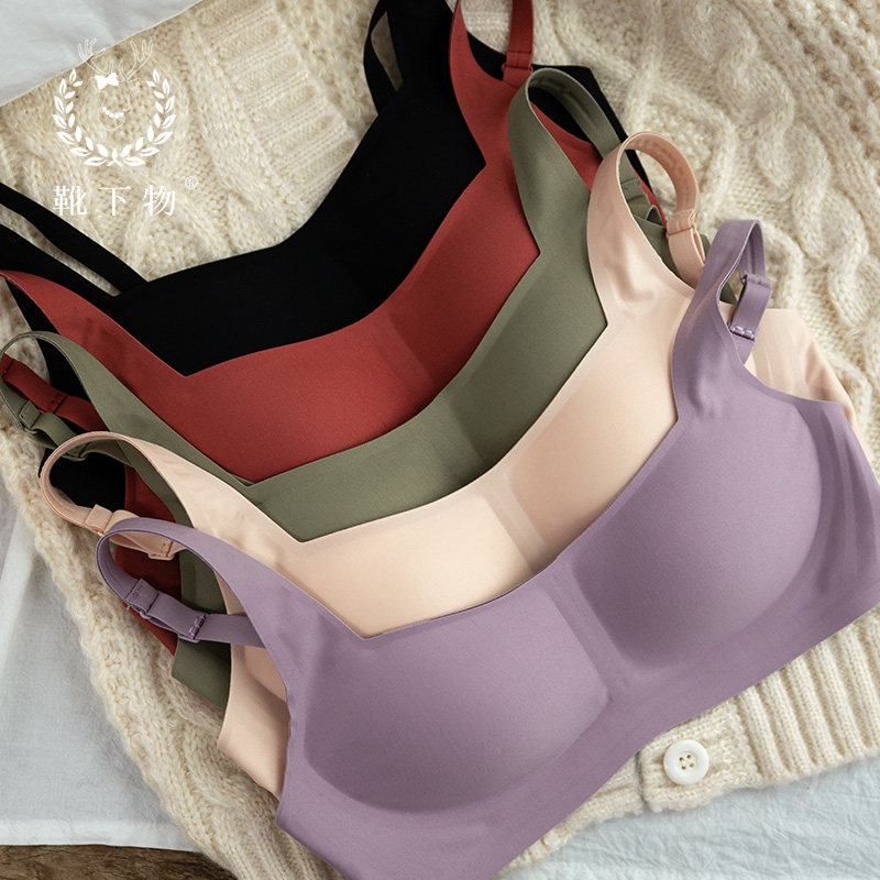 靴下物法式乳胶无痕无钢圈美背文胸 靴下物文胸