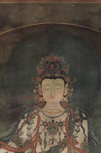 FA06法海寺壁画 水月观音菩萨造像图+线描高清电子版绘画图片素材 - 图2