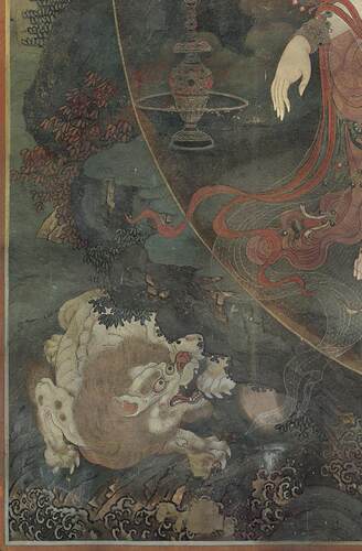 FA06法海寺壁画 水月观音菩萨造像图+线描高清电子版绘画图片素材 - 图0