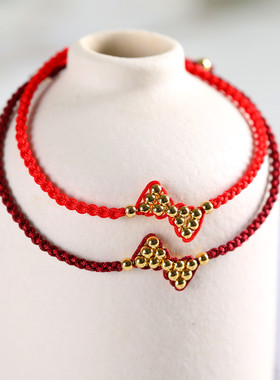 抽拉绳新款手链女202114K金脚链