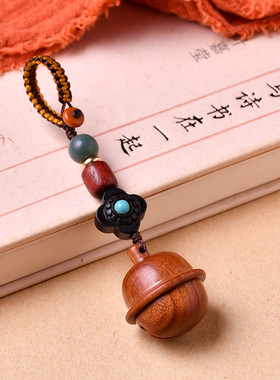 汽车钥匙扣可打开护身女包铃铛