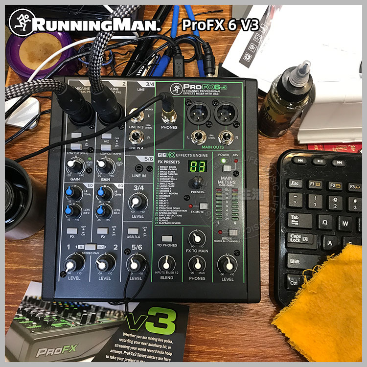 Runningman/美技ProFX6v3电脑手机录音网红直播K歌外置声卡调音台 - 图0