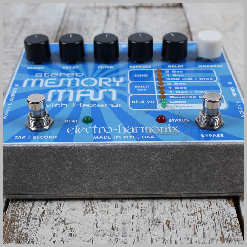 EHX STEREO MEMORY MAN WITH HAZARAI立体声延时迟合唱单块效果器