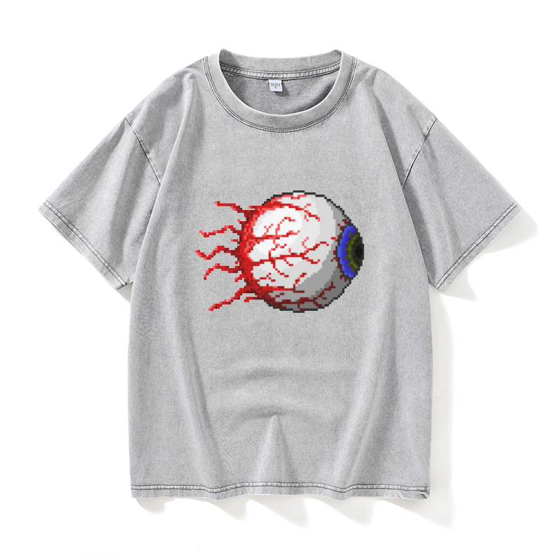 沙盒游戏 STEAM Terraria周边 泰拉瑞亚T恤短袖休闲衣服女男圆领 - 图1