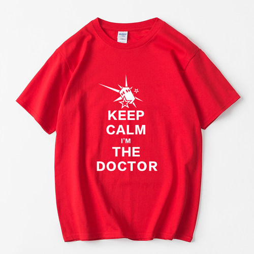 Doctor Who 神秘博士KEEP CALM I'M THE DOCTORT恤短袖圆领夏季男 - 图3