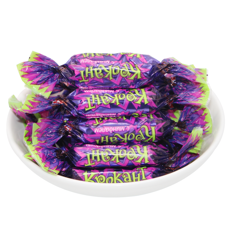 kdv俄罗斯紫皮糖kpokaht500g 鸿望食品糖果