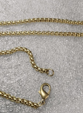 铜链爱心配饰新款上市黄铜链子优质全新轻奢小众精品盒子链气质