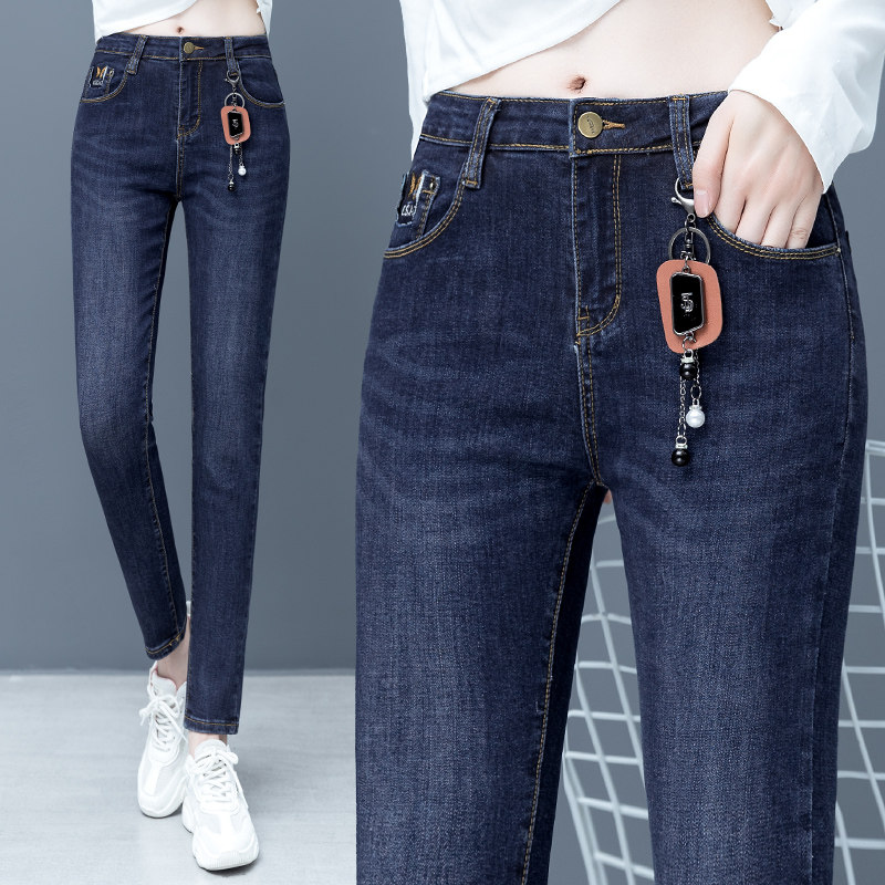 以纯官方旗舰店高腰2020春秋牛仔裤 尚吻蔓牛仔裤