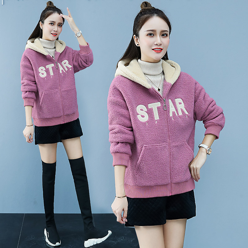 以纯官方旗舰店连帽加绒外套卫衣 尚吻蔓卫衣/绒衫