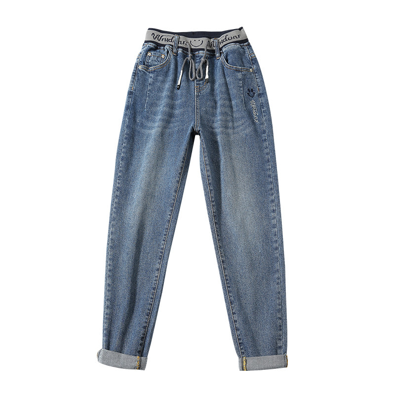 以纯官方旗舰店韩版高腰牛仔小脚裤 尚吻蔓牛仔裤