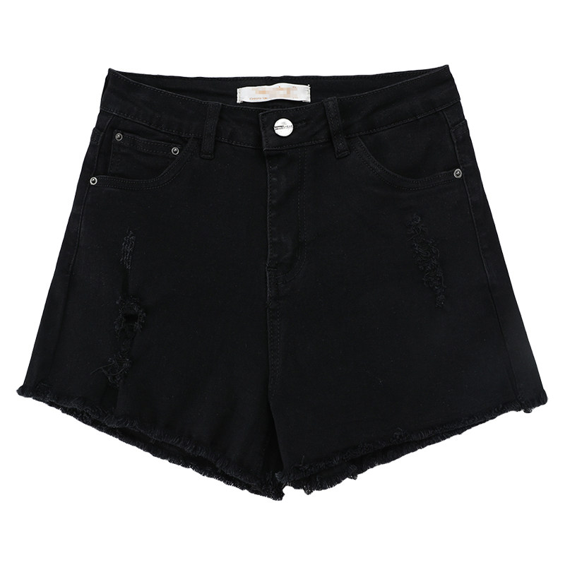 牛仔2020夏季纯棉破洞黑色以纯短裤 尚吻蔓牛仔裤