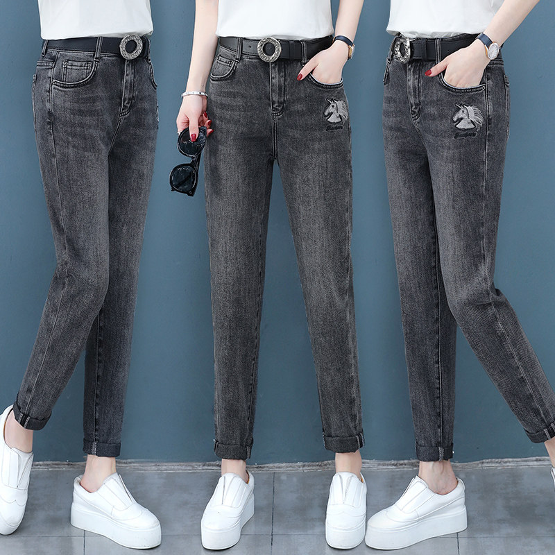 以纯官方旗舰店高腰直筒宽松牛仔裤 尚吻蔓牛仔裤