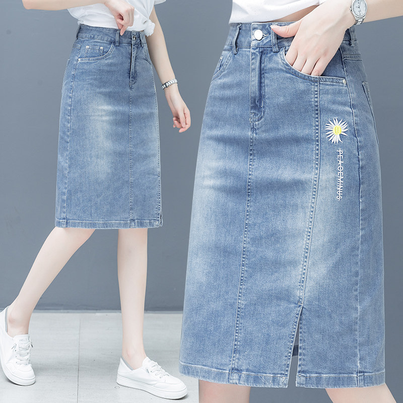 a字裙中长款2020年夏装新款半身裙 尚吻蔓半身裙