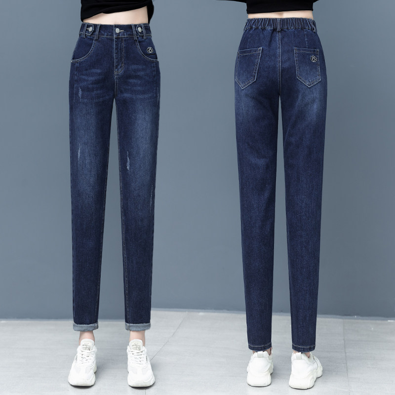 以纯官方旗舰店官网黑色小脚牛仔裤 尚吻蔓牛仔裤