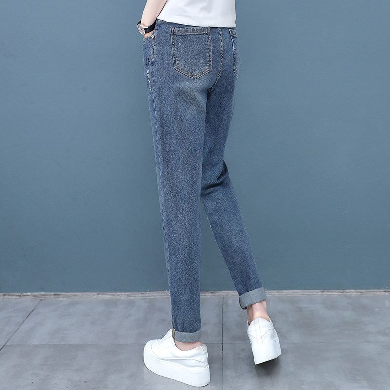 以纯官方旗舰店韩版高腰牛仔小脚裤 尚吻蔓牛仔裤