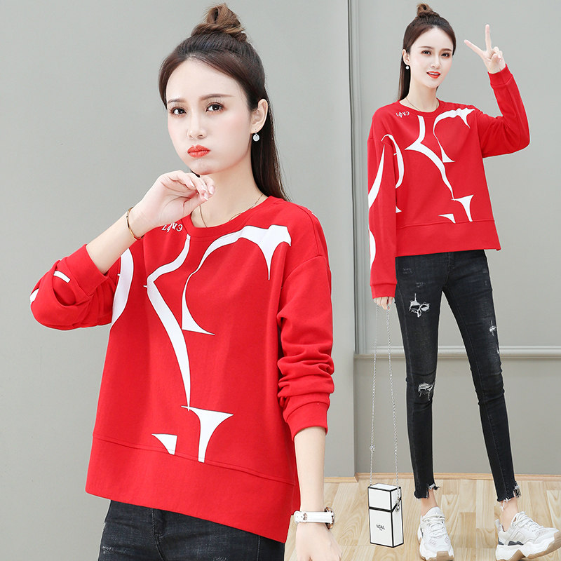 休闲女2020初秋新款高腰以纯卫衣 尚吻蔓卫衣/绒衫