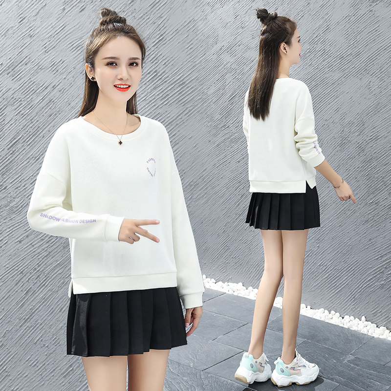 2020春秋新款韩版长袖套头以纯卫衣 尚吻蔓卫衣/绒衫