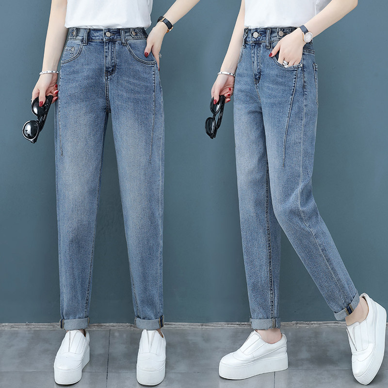 以纯官方旗舰店高腰女直筒牛仔裤 尚吻蔓牛仔裤