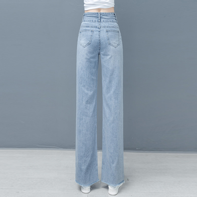 以纯轻薄牛仔女2020年夏装阔腿裤 尚吻蔓牛仔裤