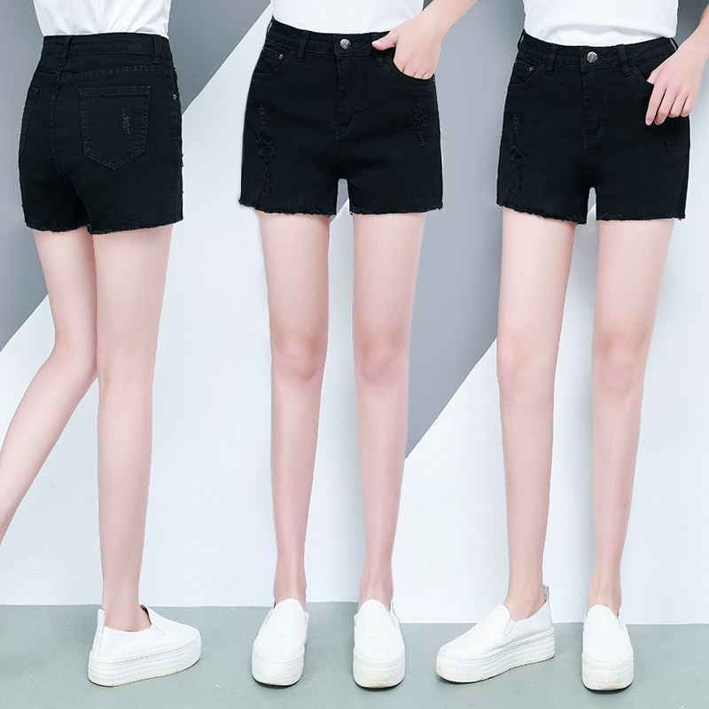 牛仔2020夏季纯棉破洞黑色以纯短裤 尚吻蔓牛仔裤