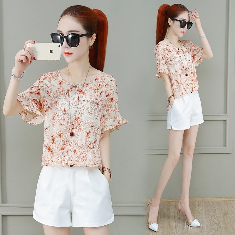 a21p官方旗舰店官网款夏季宽松小衫 尚吻蔓蕾丝衫/雪纺衫