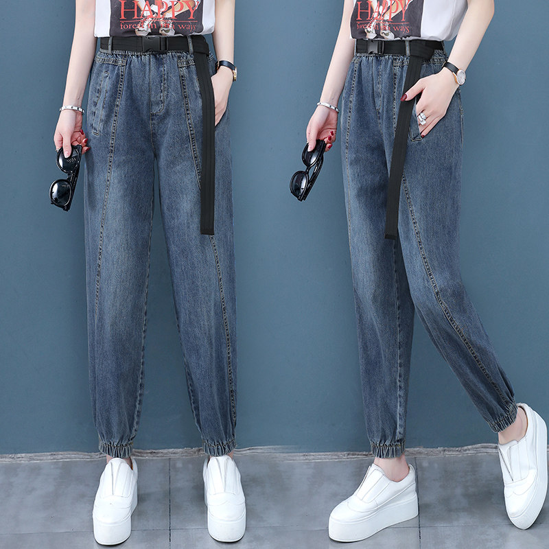 老爹直筒宽松高腰2020以纯牛仔裤 尚吻蔓牛仔裤