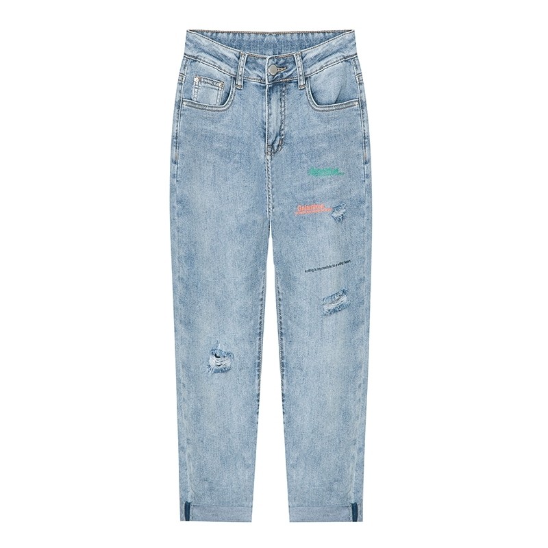 官方旗舰店官网0新款高腰潮萝卜裤 尚吻蔓牛仔裤