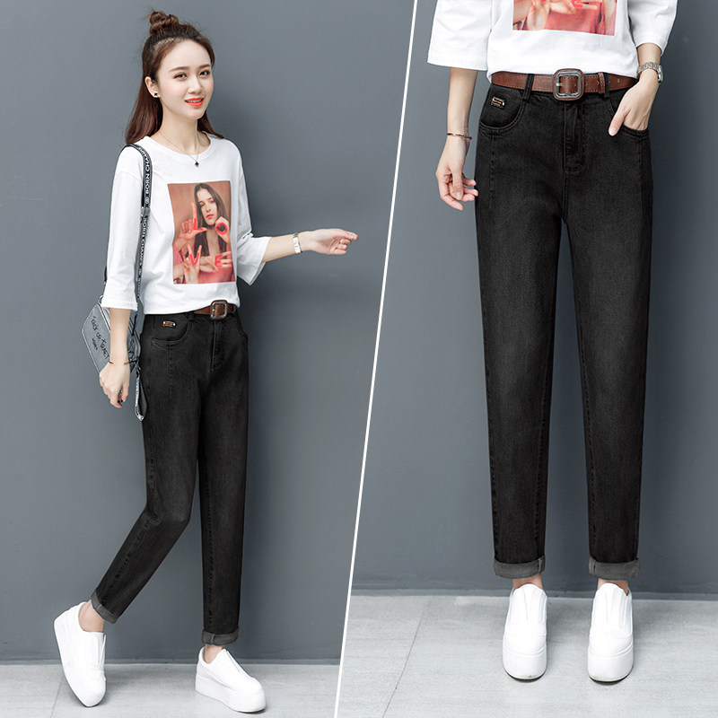 以纯官方旗舰店超显瘦老爹小脚裤 尚吻蔓牛仔裤