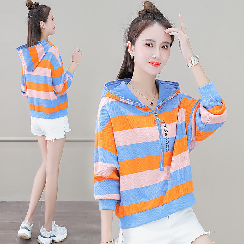 带帽2020秋装新款高腰薄款以纯卫衣 尚吻蔓卫衣/绒衫