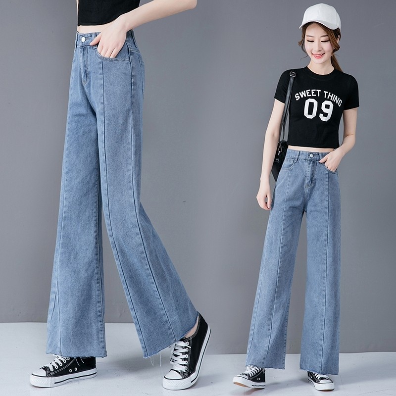 以纯官方旗舰店官网牛仔阔腿女长裤 尚吻蔓牛仔裤